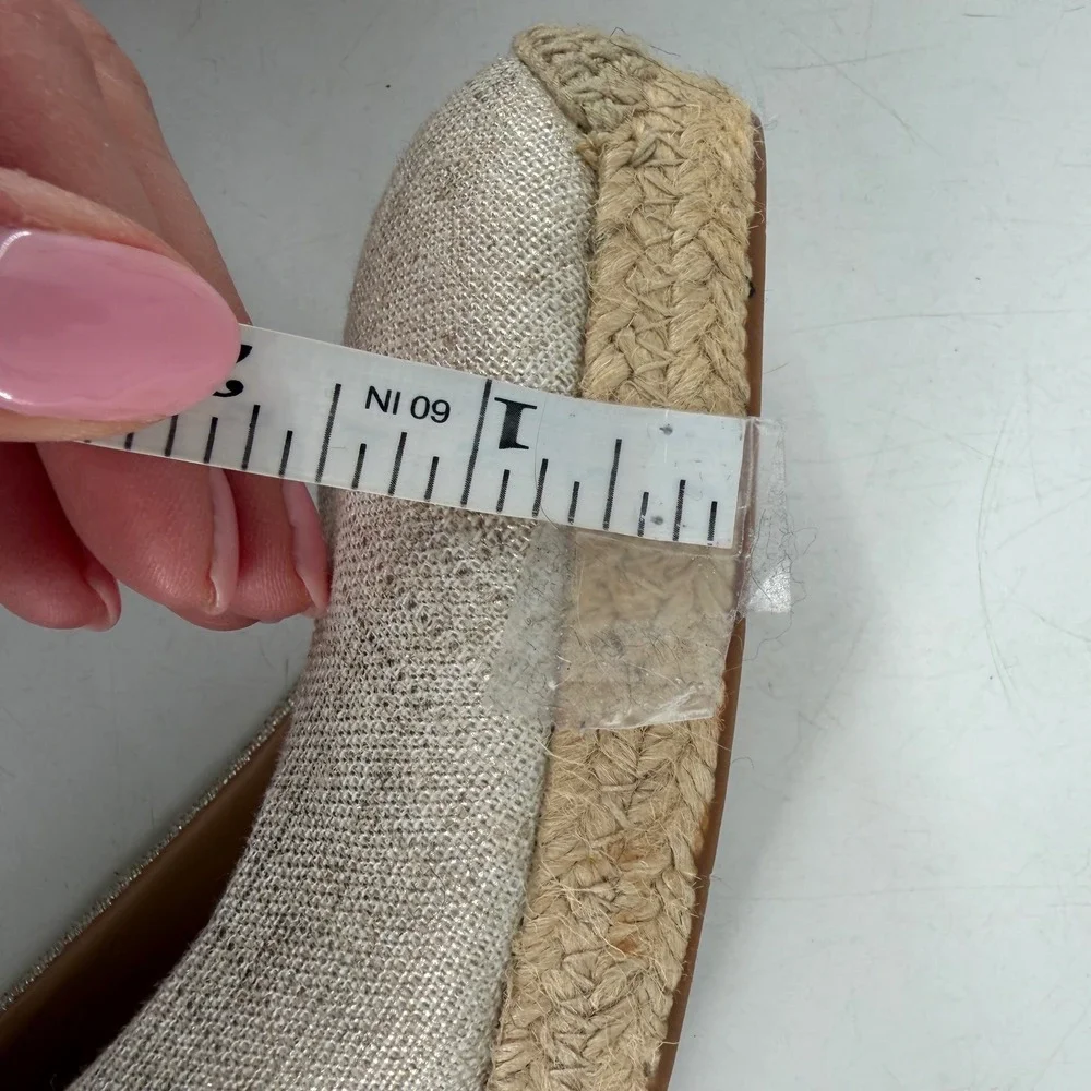 J.Crew Seville Espadrille Wedges Womens Sz 9 Gold Metallic Canvas Coastal Preppy